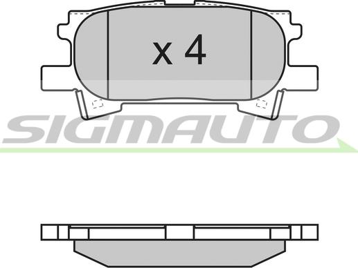 SIGMAUTO SPB169 - Комплект спирачно феродо, дискови спирачки vvparts.bg