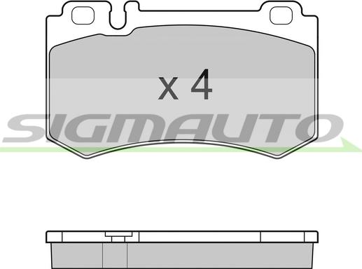 SIGMAUTO SPB164 - Комплект спирачно феродо, дискови спирачки vvparts.bg