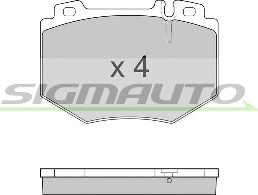 SIGMAUTO SPB166 - Комплект спирачно феродо, дискови спирачки vvparts.bg