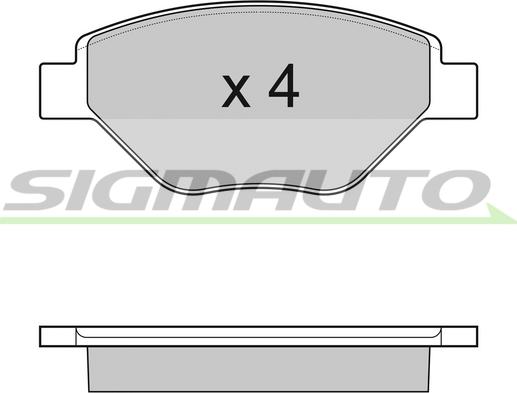 SIGMAUTO SPB113 - Комплект спирачно феродо, дискови спирачки vvparts.bg