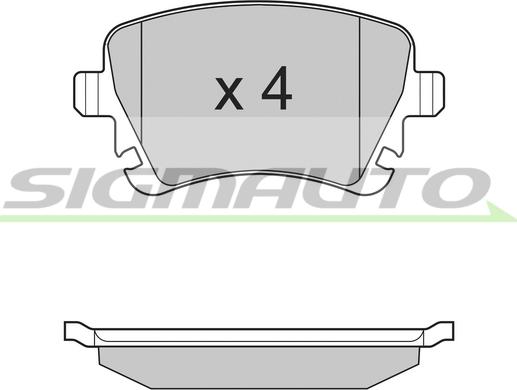 SIGMAUTO SPB130 - Комплект спирачно феродо, дискови спирачки vvparts.bg