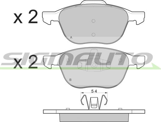 SIGMAUTO SPB133 - Комплект спирачно феродо, дискови спирачки vvparts.bg