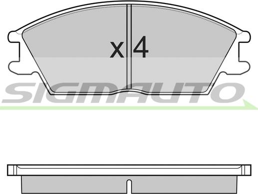 SIGMAUTO SPB124 - Комплект спирачно феродо, дискови спирачки vvparts.bg