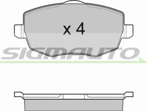 SIGMAUTO SPB123 - Комплект спирачно феродо, дискови спирачки vvparts.bg