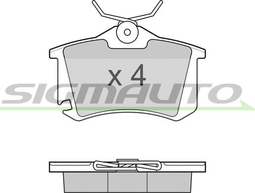 SIGMAUTO SPB175 - Комплект спирачно феродо, дискови спирачки vvparts.bg