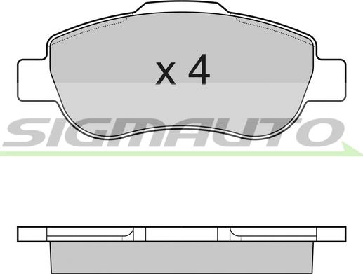 SIGMAUTO SPB178 - Комплект спирачно феродо, дискови спирачки vvparts.bg