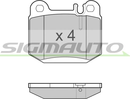 SIGMAUTO SPB177 - Комплект спирачно феродо, дискови спирачки vvparts.bg