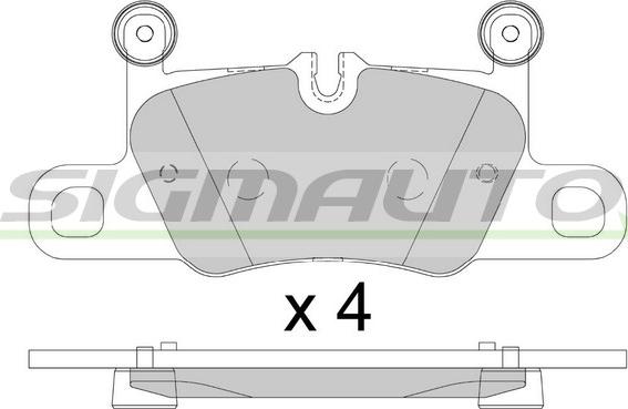 SIGMAUTO SPB892 - Комплект спирачно феродо, дискови спирачки vvparts.bg