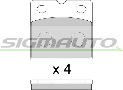 SIGMAUTO SPB851 - Комплект феродо за накладки, дискова ръчна спирачка vvparts.bg