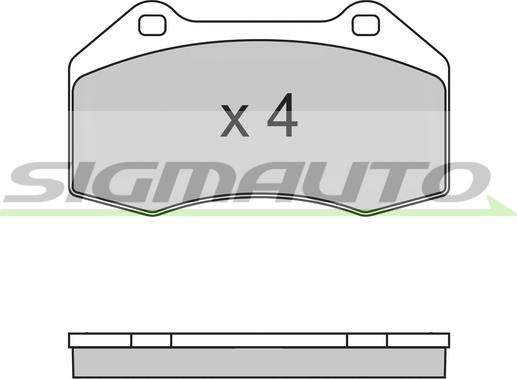 SIGMAUTO SPB355 - Комплект спирачно феродо, дискови спирачки vvparts.bg