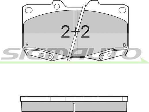 SIGMAUTO SPB319 - Комплект спирачно феродо, дискови спирачки vvparts.bg