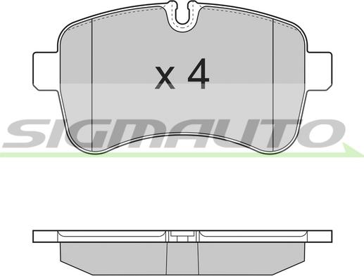 SIGMAUTO SPB315TR - Комплект спирачно феродо, дискови спирачки vvparts.bg