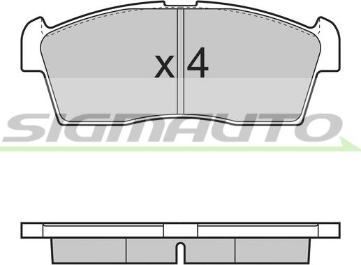 SIGMAUTO SPB380 - Комплект спирачно феродо, дискови спирачки vvparts.bg