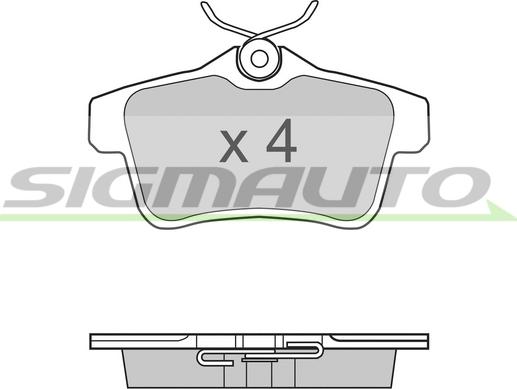 SIGMAUTO SPB387 - Комплект спирачно феродо, дискови спирачки vvparts.bg