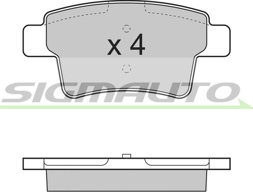 SIGMAUTO SPB331 - Комплект спирачно феродо, дискови спирачки vvparts.bg