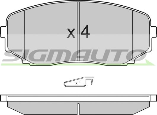 SIGMAUTO SPB332 - Комплект спирачно феродо, дискови спирачки vvparts.bg