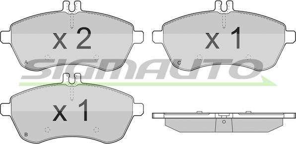 SIGMAUTO SPB327 - Комплект спирачно феродо, дискови спирачки vvparts.bg