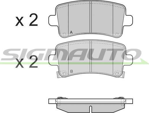 SIGMAUTO SPB379 - Комплект спирачно феродо, дискови спирачки vvparts.bg