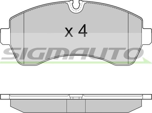 SIGMAUTO SPB290 - Комплект спирачно феродо, дискови спирачки vvparts.bg