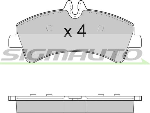 SIGMAUTO SPB291 - Комплект спирачно феродо, дискови спирачки vvparts.bg