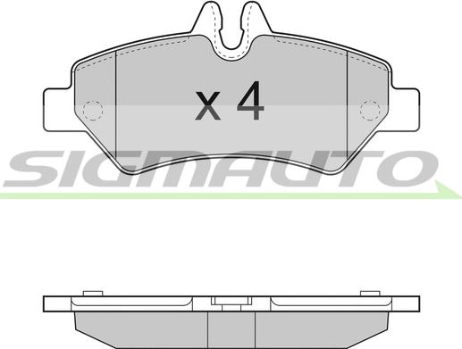 SIGMAUTO SPB293 - Комплект спирачно феродо, дискови спирачки vvparts.bg