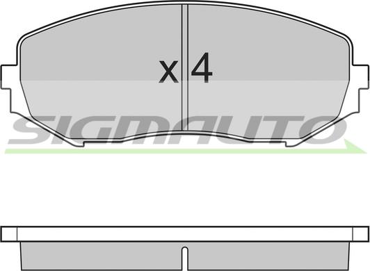 SIGMAUTO SPB244 - Комплект спирачно феродо, дискови спирачки vvparts.bg