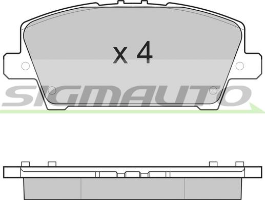 SIGMAUTO SPB245 - Комплект спирачно феродо, дискови спирачки vvparts.bg