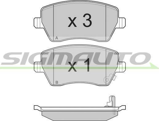 SIGMAUTO SPB248 - Комплект спирачно феродо, дискови спирачки vvparts.bg