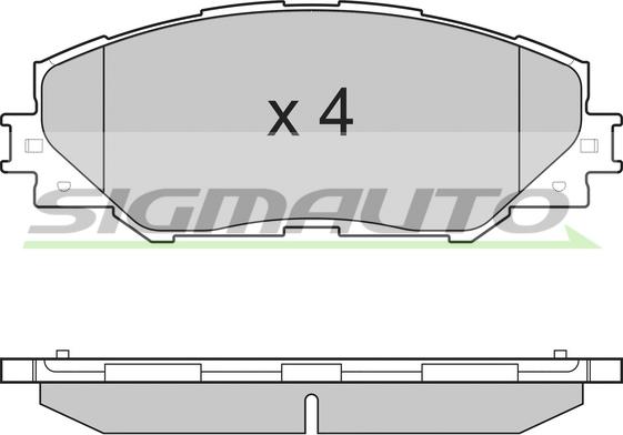 SIGMAUTO SPB250 - Комплект спирачно феродо, дискови спирачки vvparts.bg