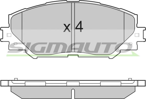 SIGMAUTO SPB251 - Комплект спирачно феродо, дискови спирачки vvparts.bg