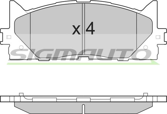 SIGMAUTO SPB253 - Комплект спирачно феродо, дискови спирачки vvparts.bg