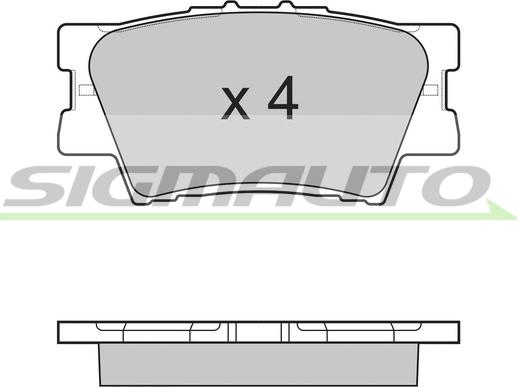 SIGMAUTO SPB252 - Комплект спирачно феродо, дискови спирачки vvparts.bg