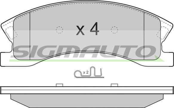 SIGMAUTO SPB269 - Комплект спирачно феродо, дискови спирачки vvparts.bg