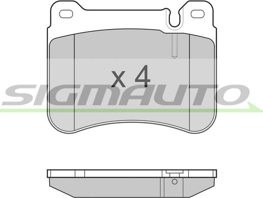 SIGMAUTO SPB265 - Комплект спирачно феродо, дискови спирачки vvparts.bg