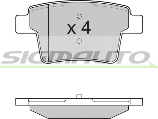 SIGMAUTO SPB266 - Комплект спирачно феродо, дискови спирачки vvparts.bg