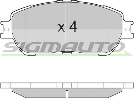 SIGMAUTO SPB209 - Комплект спирачно феродо, дискови спирачки vvparts.bg