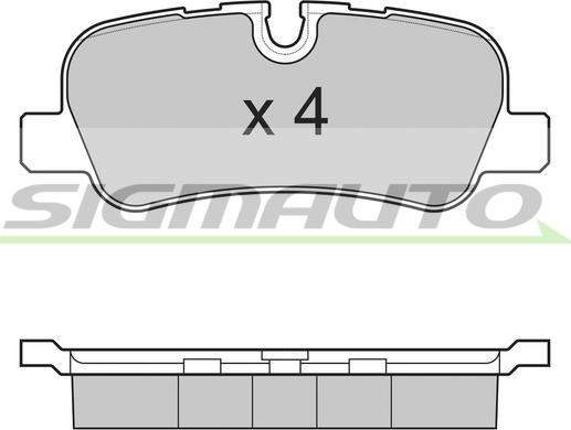 SIGMAUTO SPB207 - Комплект спирачно феродо, дискови спирачки vvparts.bg