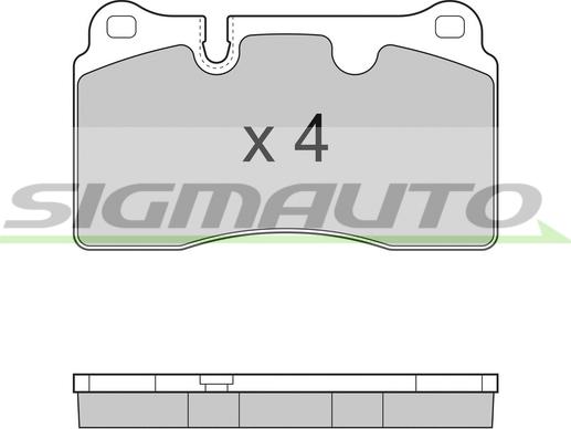 SIGMAUTO SPB289 - Комплект спирачно феродо, дискови спирачки vvparts.bg