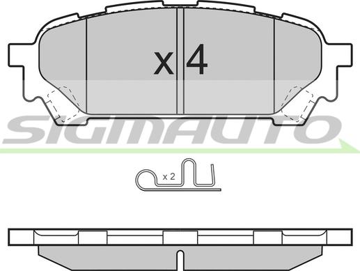 SIGMAUTO SPB270 - Комплект спирачно феродо, дискови спирачки vvparts.bg