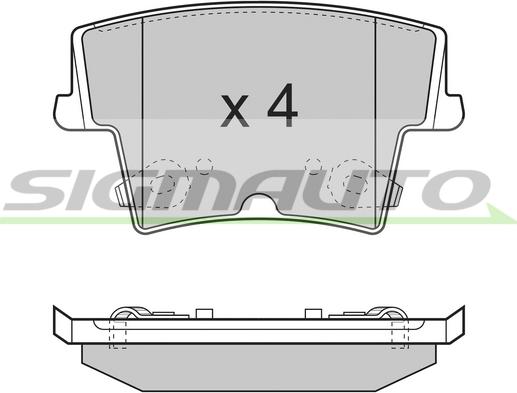 SIGMAUTO SPB278 - Комплект спирачно феродо, дискови спирачки vvparts.bg