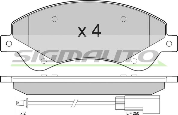 SIGMAUTO SPB273 - Комплект спирачно феродо, дискови спирачки vvparts.bg