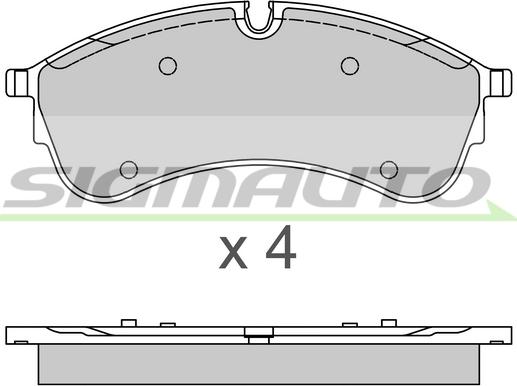 SIGMAUTO SPB794 - Комплект спирачно феродо, дискови спирачки vvparts.bg