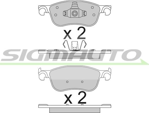 SIGMAUTO SPB791 - Комплект спирачно феродо, дискови спирачки vvparts.bg