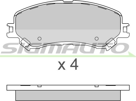 SIGMAUTO SPB793 - Комплект спирачно феродо, дискови спирачки vvparts.bg