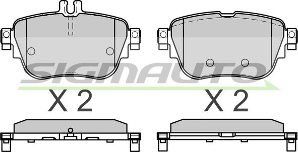 SIGMAUTO SPB758 - Комплект спирачно феродо, дискови спирачки vvparts.bg