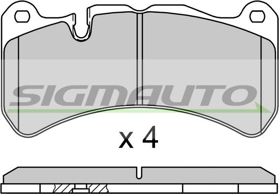 SIGMAUTO SPB752 - Комплект спирачно феродо, дискови спирачки vvparts.bg