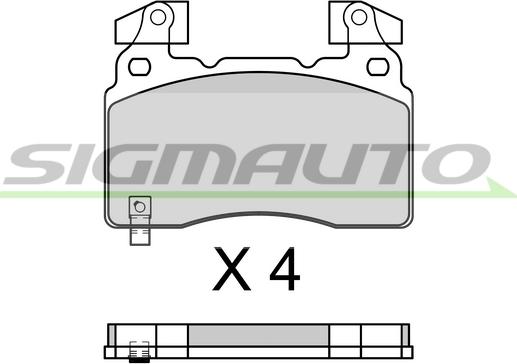 USN R35051 - Комплект спирачно феродо, дискови спирачки vvparts.bg