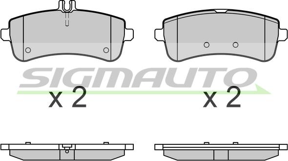 SIGMAUTO SPB709 - Комплект спирачно феродо, дискови спирачки vvparts.bg