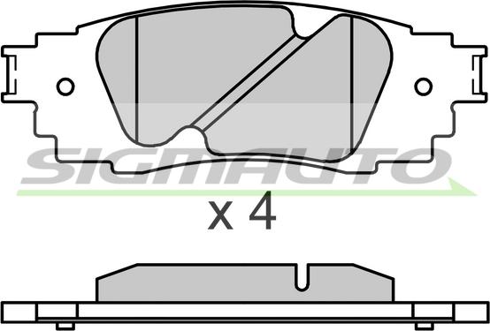 TOYOTA 446610011 - Комплект спирачно феродо, дискови спирачки vvparts.bg