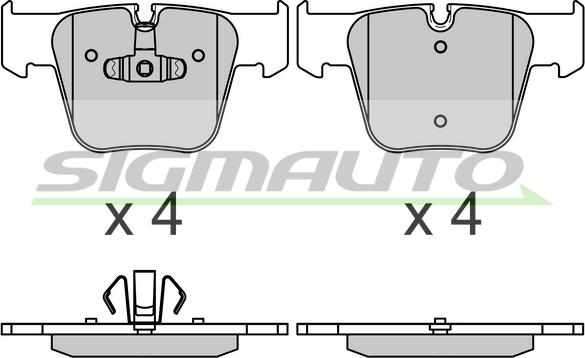 SIGMAUTO SPB715 - Комплект спирачно феродо, дискови спирачки vvparts.bg